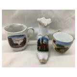 (3) Hand Painted Iowa Souvenir Pieces, Including.