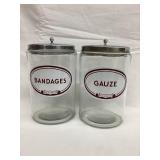 Vintage A.S. Aloe Co. Bandage & Gauze Glass