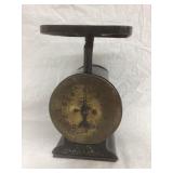 U.S. Family/Kitchen Scale w/ Brass Dial, 9 1/2"T