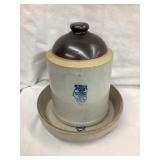 White Hall Stoneware 1/2 Gal. Brown Top Chicken