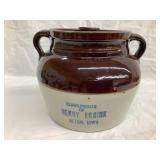 Henry Eggink, Alton, Iowa Adv. Stoneware Bean Pot
