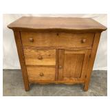 Wooden Wash Stand/Commode w/ Mirror Harp