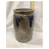 Early 10"T Salt Glazed Stoneware Storage Jar w/