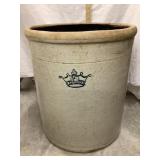 Early 15 Gal. "Crown" Crock w/ Albany Interior,