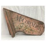 Primitive McCormick Painted Steel Sign/Implement