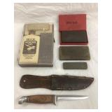 Robeson Wood Handled Knife w/ Leather Sheath, 3