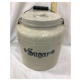 Western Stoneware "Sugar" Jar w/ Lid, 10