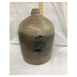 Salt Glazed 3 Gal. Stoneware Jug w/ Cobalt