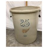 Red Wing/Union Stoneware 25 Gal. Crock w/ Bail