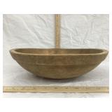 Primitive Wooden Bowl, 12" D, Has Crack