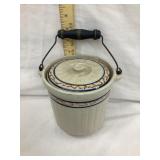 Red Wing Stoneware 3 lb. Gray Line Butter Pail w/