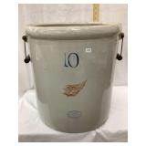Red Wing/Union Stoneware 10 Gal. Crock w/ Bail