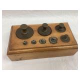 Apothecary Weight Set w/ Brass Top, 8?L &