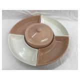 Vintage USA Serving Set, (1) Section Chipped