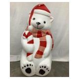 TPI Polar Bear w/ Red Scarf Blow Mold, NO