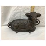 Griswold No. 866 Cast Iron Lamb Mold, 7 1/2"T,