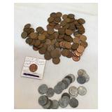 (147) Wheat Pennies incl. (24) Steel & (1) BU