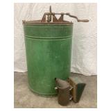 Vintage Metal Honey Extractor, 32?T, UNKNOWN IF