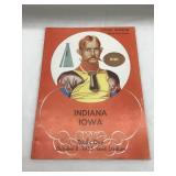 1955 Iowa vs Indiana Football Program, 7 3/4 x 10