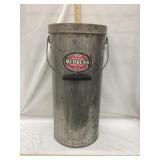 19 1/2? T Behrens Metal Cream Can