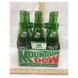 Vintage 6 Pk Mountain Dew Bottles w/ Hillbilly