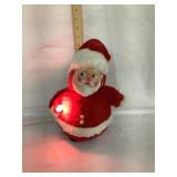 Vintage 11"T "Light Up" Santa Clause w/ Plastic