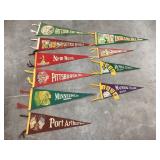 (10) Vintage Souvenir Felt Pennants