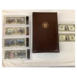 (3) Sets of 4 Uncut $2 Bills, (4) Commemorative