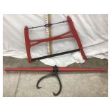 Log Hook & Bow Saw, Repainted, NO SHIPPING