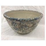 Red Wing Spongeware Panel Stoneware Bowl, Inside