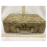 Vintage Traveling Make-up Case W/ Faux Snake