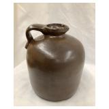 1/2 Gal. Albany Slip Stoneware Jug w/ Spout, Rim