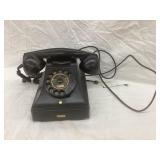 Vintage Rotary Telephone, 5 3/4"T, 9"L, 7 1/2"D