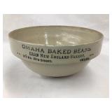 Omaha Baked Beans Adv. Stoneware Bowl,