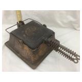 Griswold Cast Iron No. 11 Square Waffle Iron w/