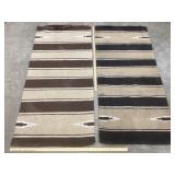 (2) Native American Style Rugs, 60 1/2" x 27" &