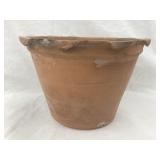 Galena Pottery Ruffle Edge Flower Pot, 6 1/2"T, 9