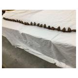 String of 23 Brass "Acorn" Sleigh Bells on