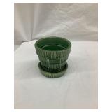 McCoy 3"T Flower Pot w/ Attached Saucer