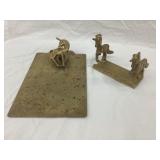 (2) Brass Unicorn Pieces, 8"T & 3"T