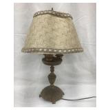 Ornate Cast Iron Candelabra Type Electric Lamp w/