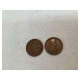 1909 Indian Head & Lincoln Pennies