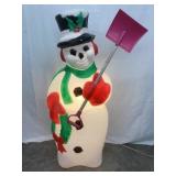 TPI Plastics Snowman w/ Black Hat & Shovel Blow