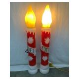 (2) General Foam Plastics Noel Candle Blow Molds