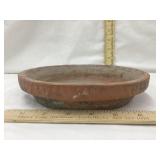 Vintage Red Wear Flower Pot Saucer, 7 1/2"