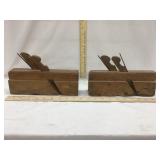 (2) Vintage Wooden Planers, 9 1/2" L