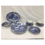 (11) Pieces of The Hunter by Myott Blue & White