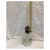 Aladdin Mo. B White Glass Kerosene Lamp w/ Broken