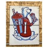 ICEE Drink 2 Sided 2 Pc. Painted Steel Hanging