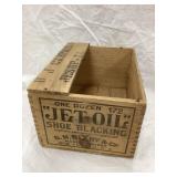 "Jet Oil" Shoe Blacking Wood Shipping Box,